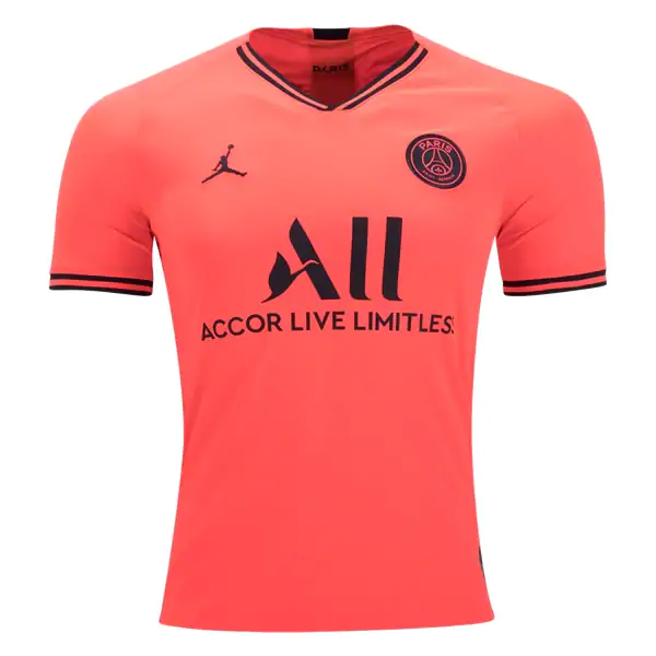 2019-20 PSG Kylian Mbappe Orange Soccer Jersey Shirt - Click Image to Close